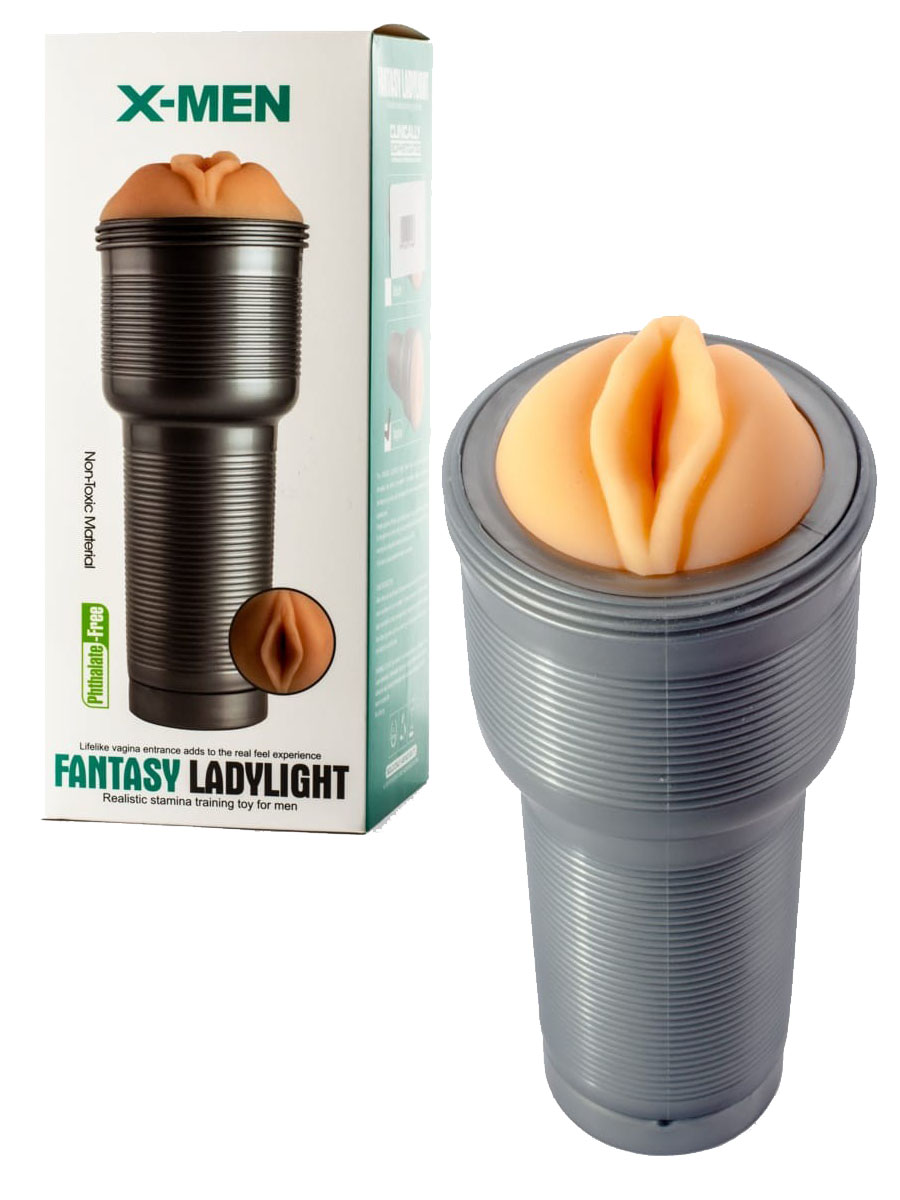 X-MEN Fantasy Ladylight masturbator sa vibracijom — silikon, 20 cm — XMEN53091